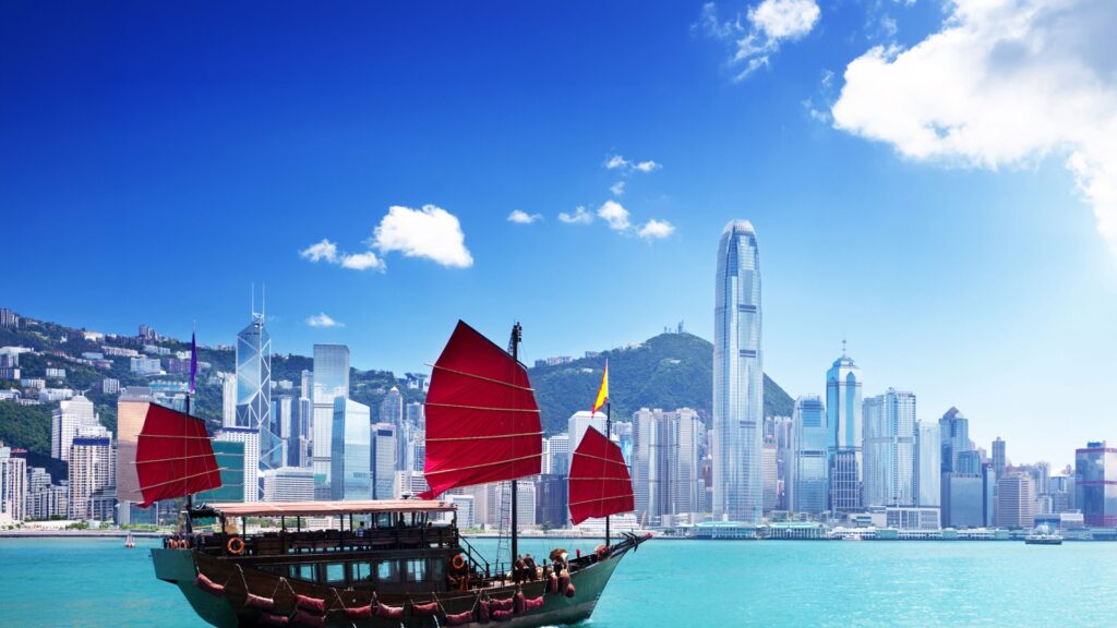 Hong Kong skyline. Oneglobal Broking has acquired the digital asset client portfolio of Fraction Brokers and created a Digital Asset division in Hong Kong.