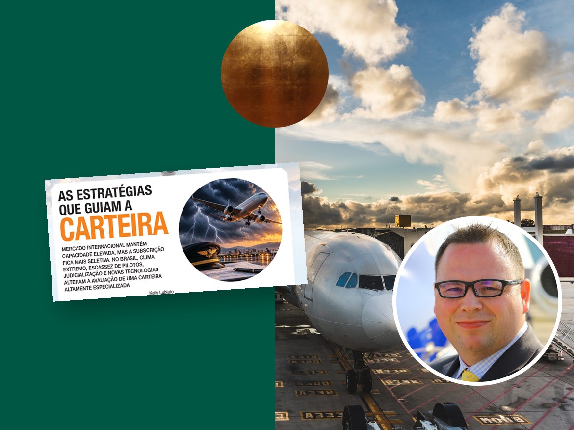 Gary Moran, Senior Partner of Aviation at Oneglobal, featured in the Revista Apólice aviation insurance special